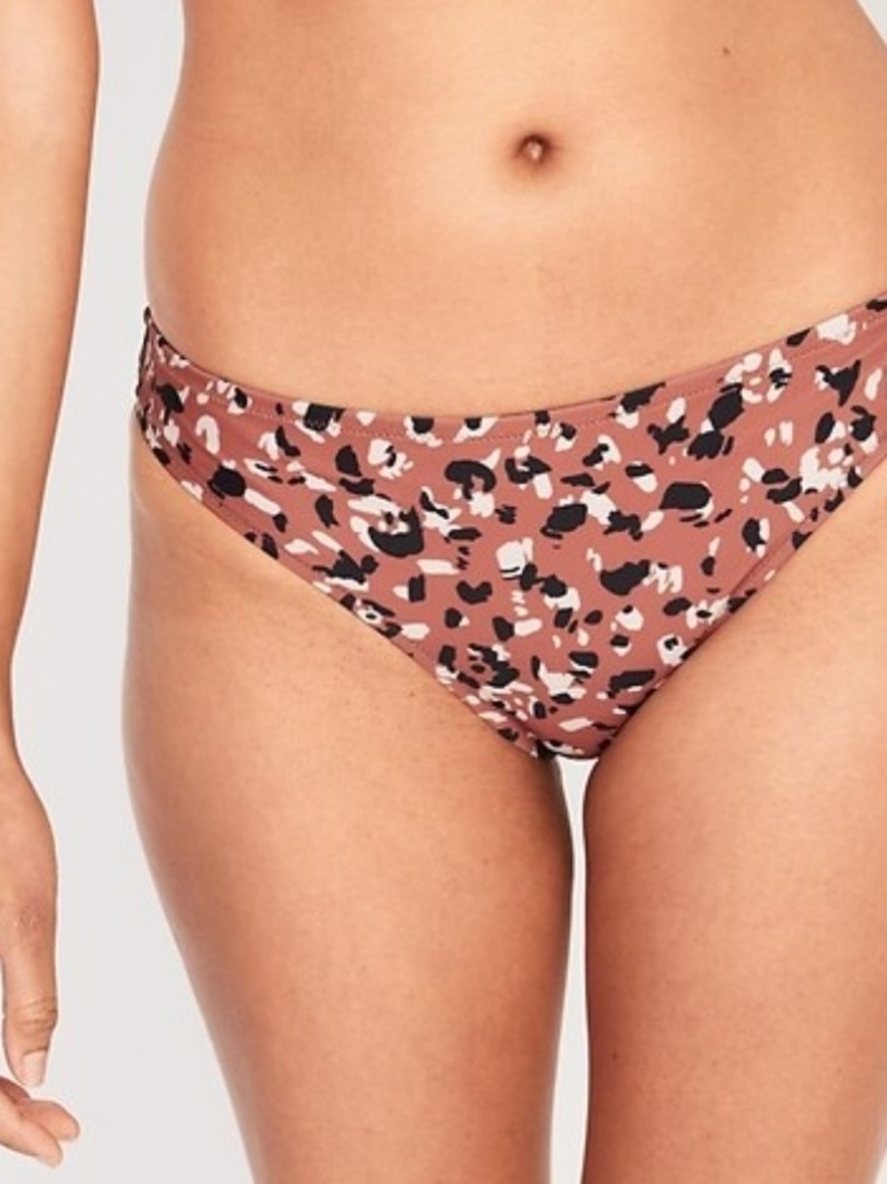 Old Navy Leopard Print Bikini Bottoms in Rust and Black Sz L new With Tag